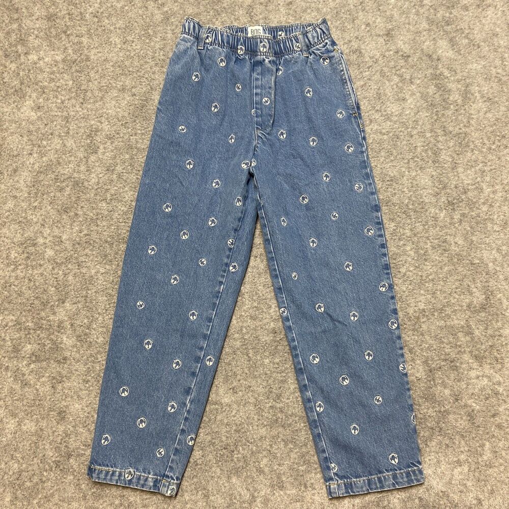 BDG Urban Outfitters Elastic Waist Pull On Straight Jeans Women's‎ Size S Blue